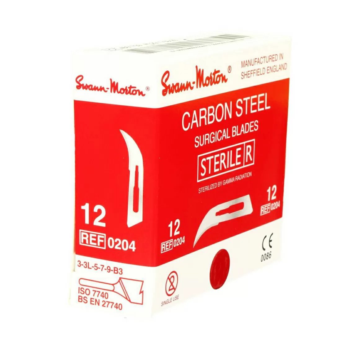 Swann Morton #12 Hook Blades - Box of 100 - QC Supply - 