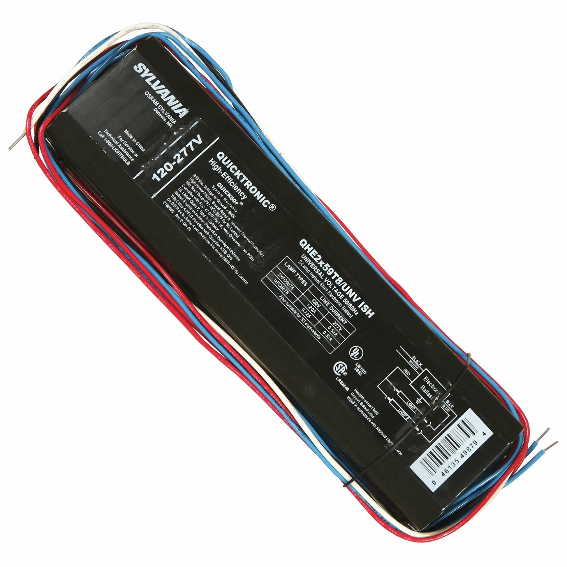 T8 Ballast - 59 Watt High Light Output Electronic Ballast (for 2 - 8' Bulb) - QC Supply - 