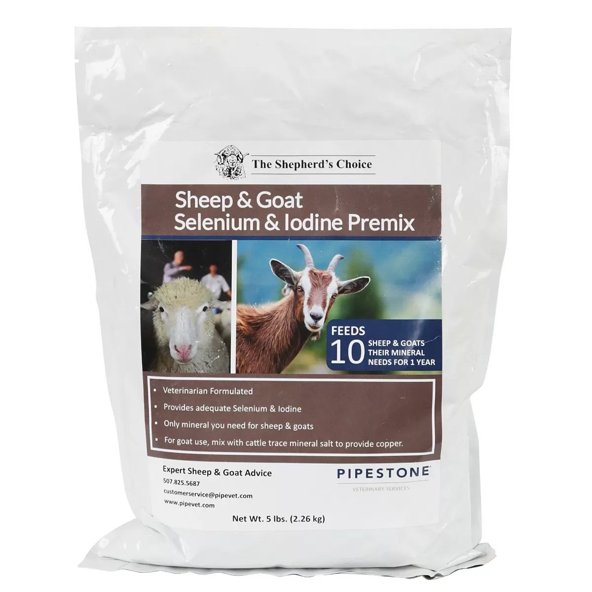 The Shepherd's Choice™ Sheep & Goat Selenium & Iodine Premix - 5 lb Bag - QC Supply - 