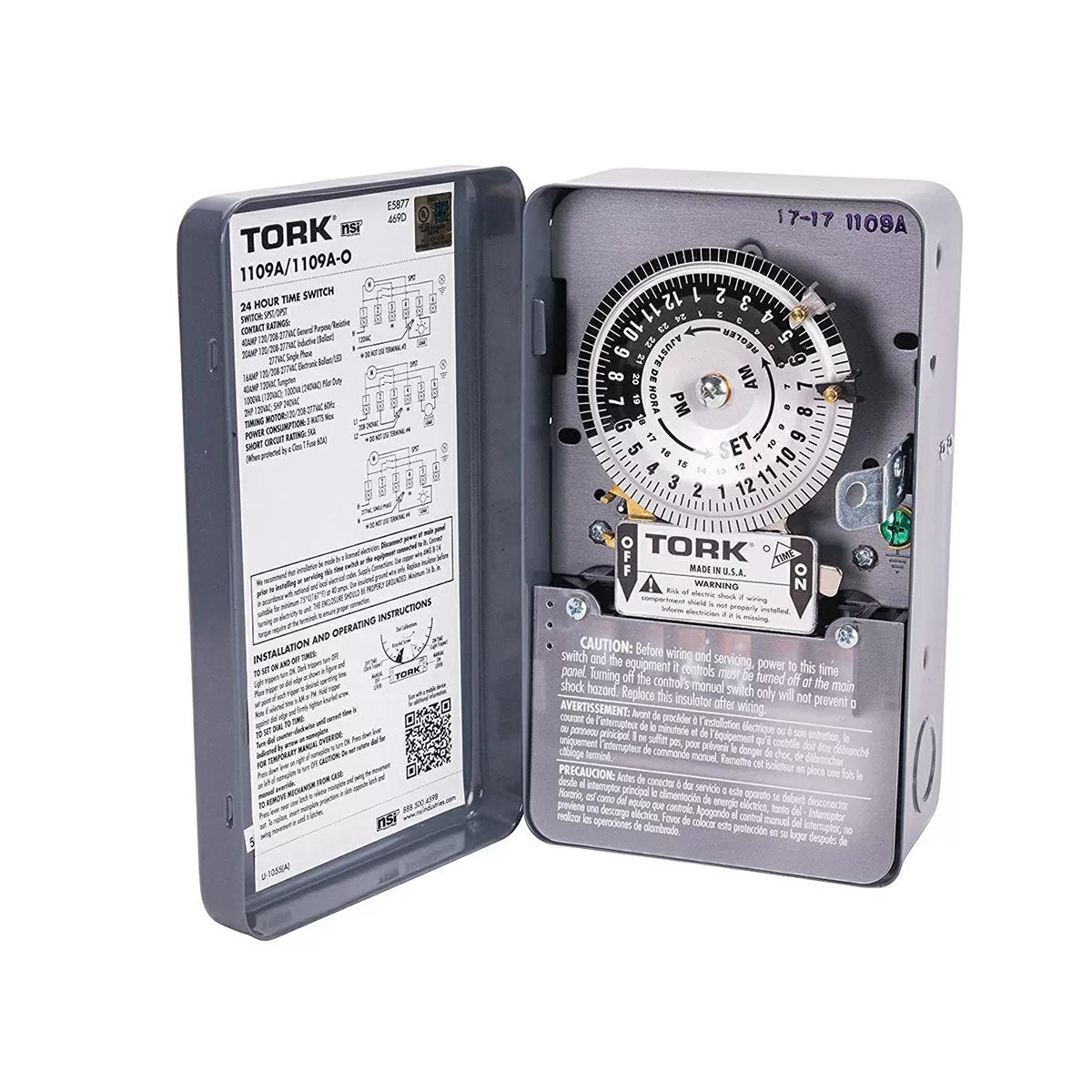 TORK® 24Hour Mechanical Timer 120/208277 Volt QC Supply