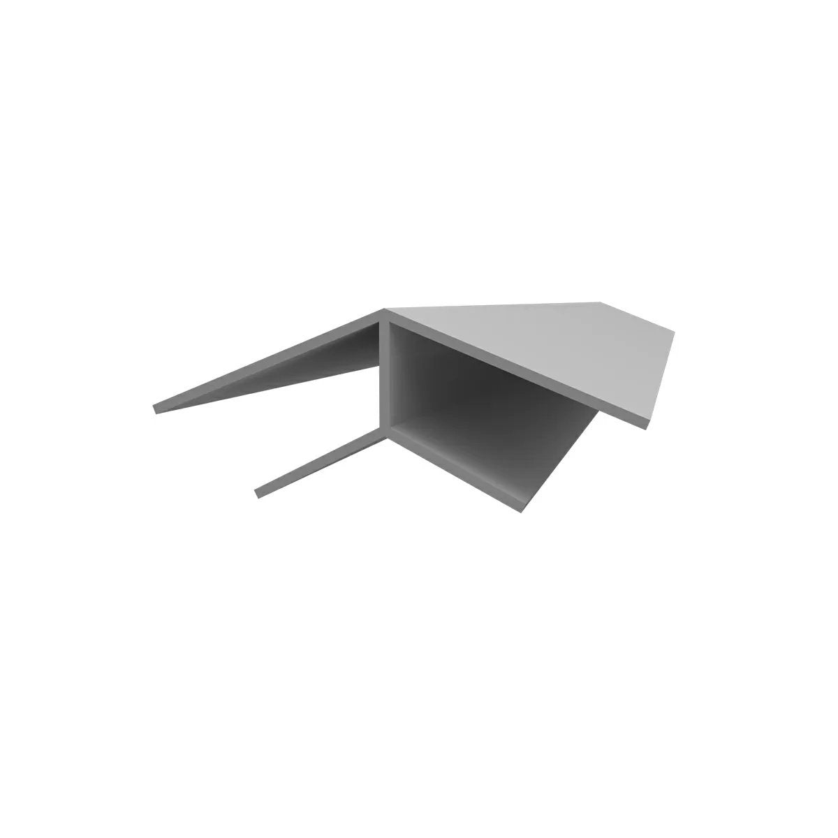 Trusscore Wall & Ceiling Trim Gray - 45°H Channel 10' - QC Supply - 