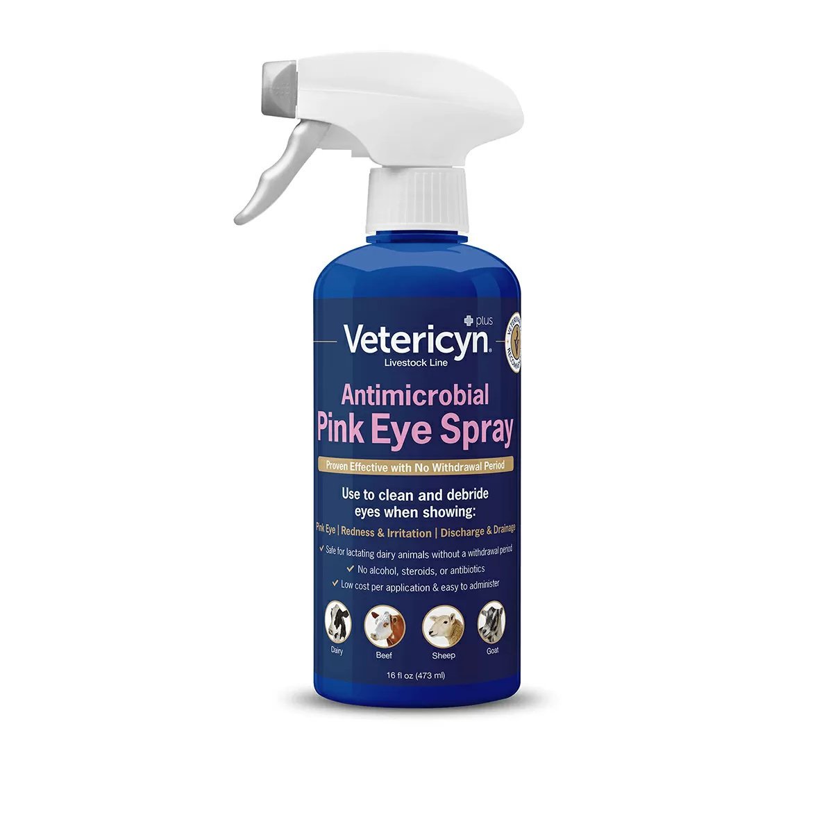 Vetericyn® Antimicrobial Pink Eye Spray - 16 oz - QC Supply - 