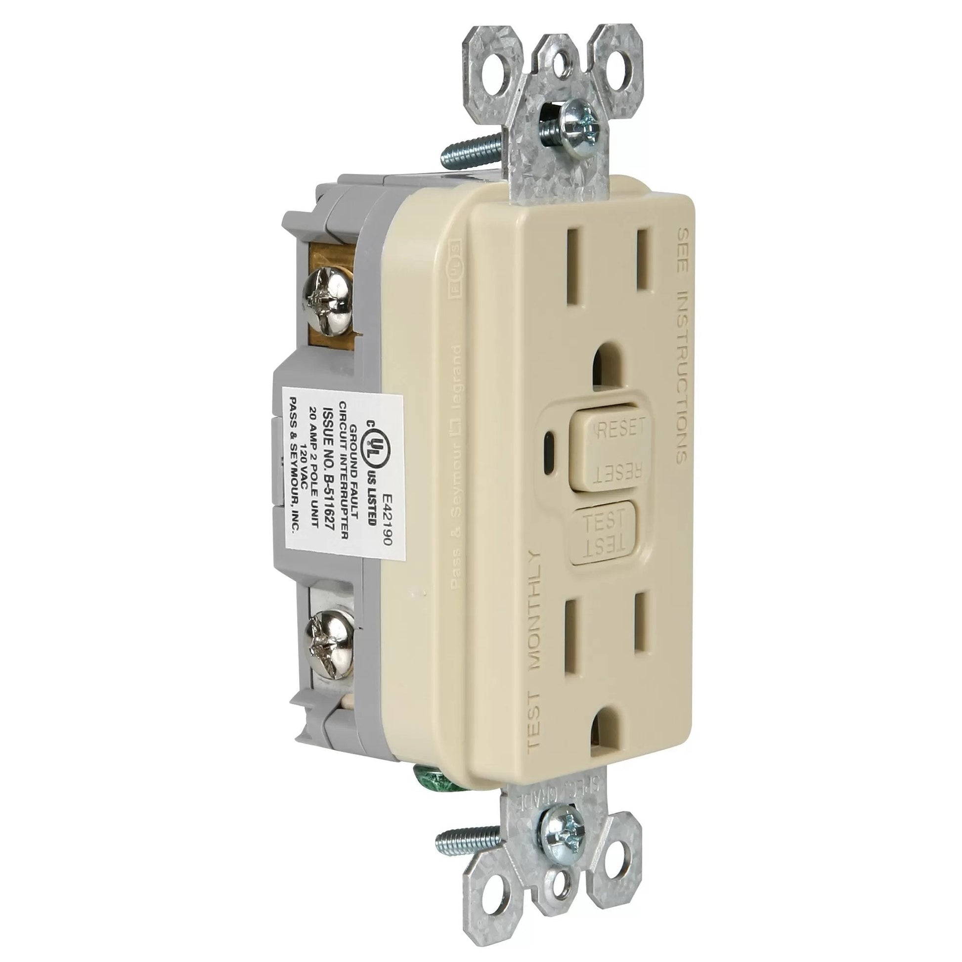 Wall Receptacles - 15 Amp GFCI - UL Listed - QC Supply - 