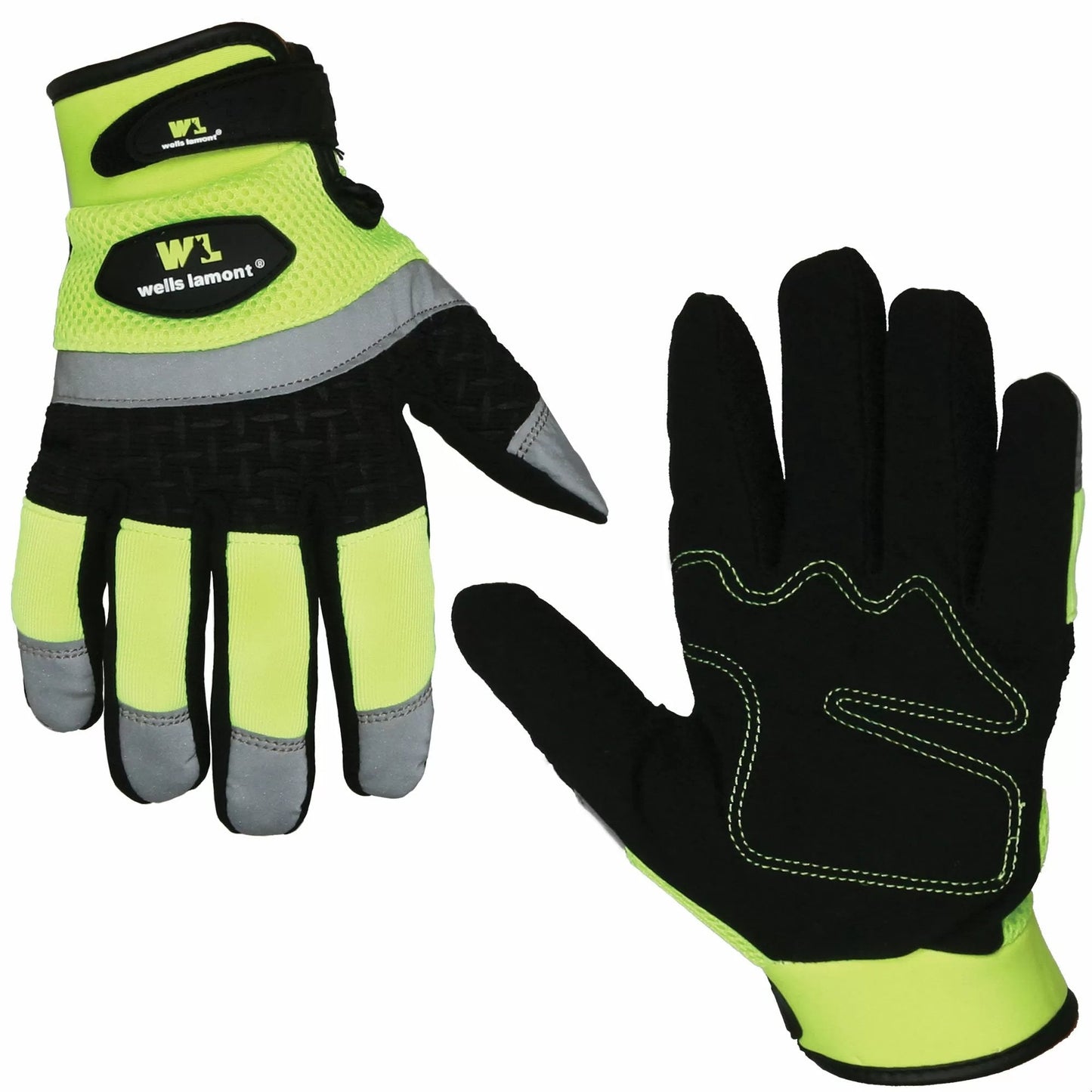 Wells Lamont® High Visibility Suede & Spandex Dexterity Gloves - QC Supply - 