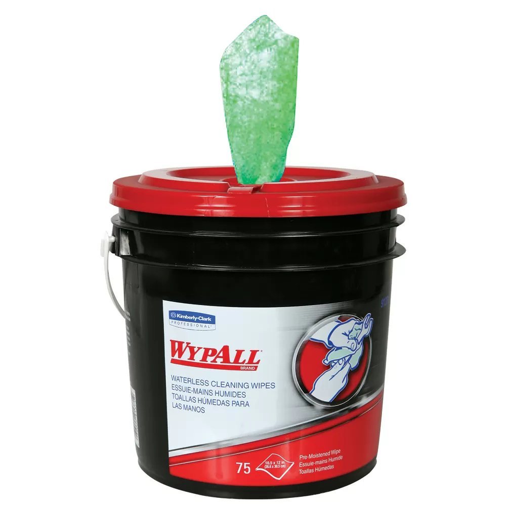 Wypall® Waterless Wipes - 75 Wipes/Bucket - QC Supply - 