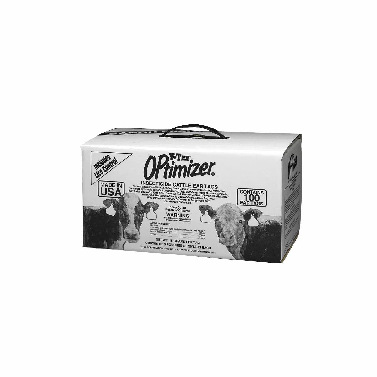 Y - Tex® OPtimizer™ Insecticide Cattle Tag Ranch Pack - 100 Tags - QC Supply - 