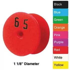 Y - Tex® Round Button Numbered Ear Tags - 25/Bag - QC Supply - 