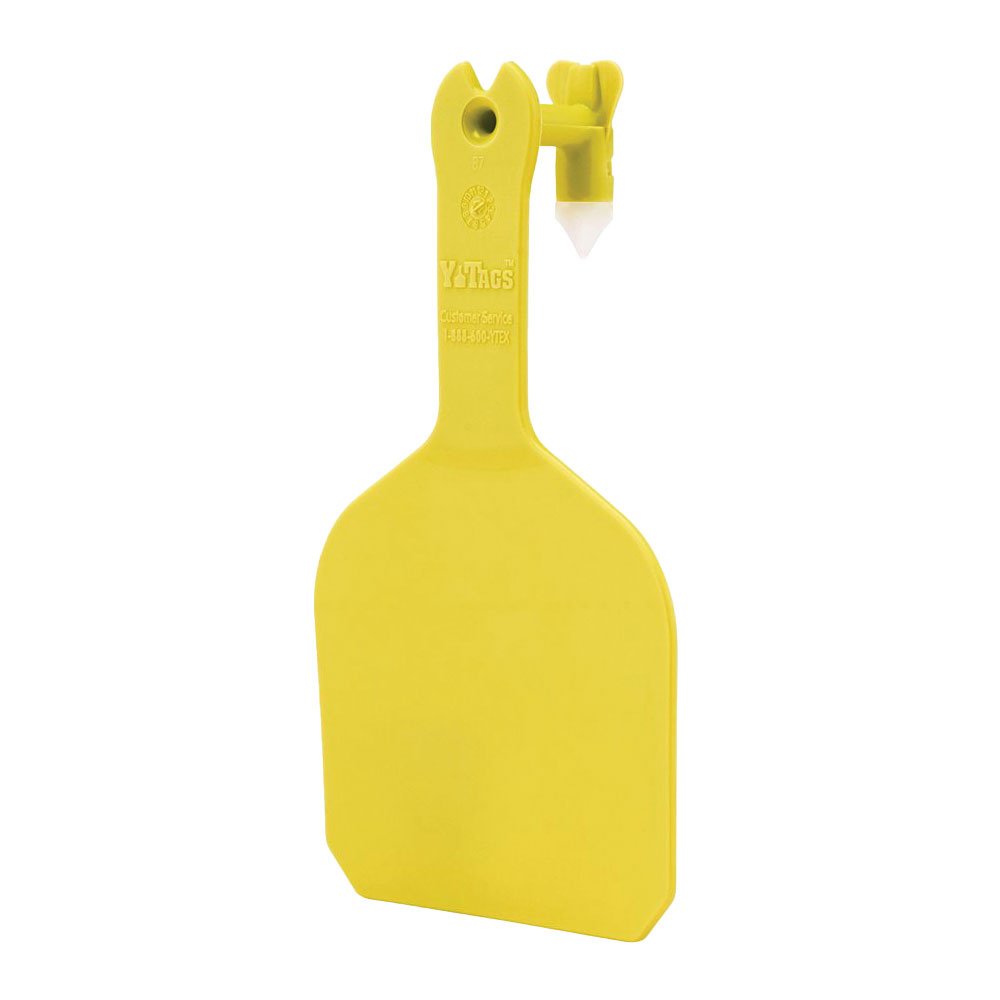 Y - Tex® Y - Tags™ 1 - Piece Blank Feedlot Tags - 1000 Count - QC Supply - 