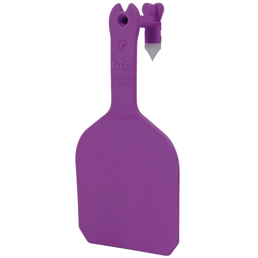 Y - Tex® Y - Tags™ 1 - Piece Blank Feedlot Tags - 1000 Count - QC Supply - 