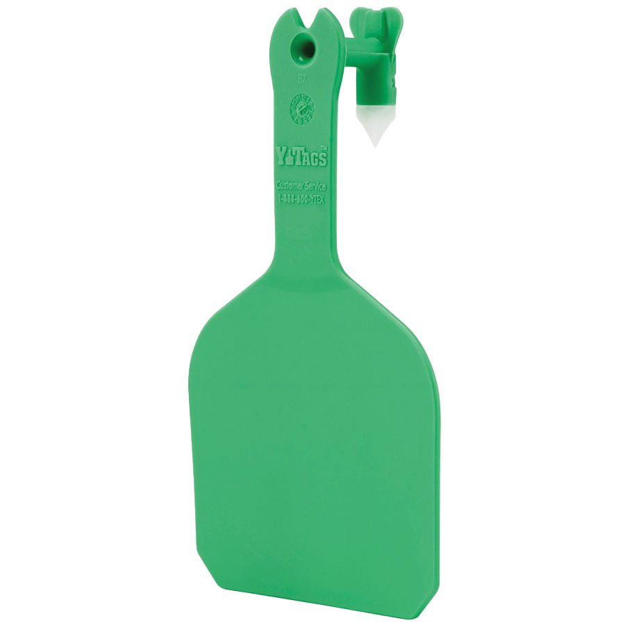 Y - Tex® Y - Tags™ 1 - Piece Blank Feedlot Tags - 1000 Count - QC Supply - 