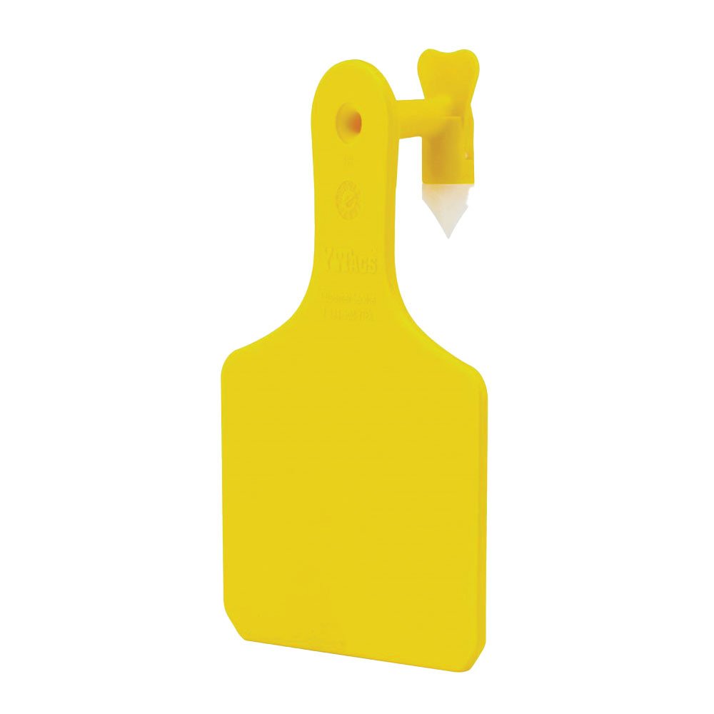 Y - Tex® Y - Tags™ One - Piece Blank Calf Tags 25 Per Bag - QC Supply - 
