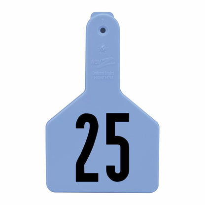 Z Tags® Numbered Long - Neck Calf Ear Tag - No - Snag Tags® - 25/Bag - QC Supply - 
