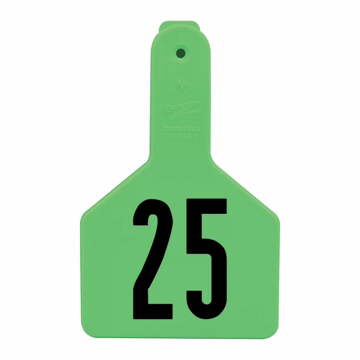 Z Tags® Numbered Long - Neck Calf Ear Tag - No - Snag Tags® - 25/Bag - QC Supply - 