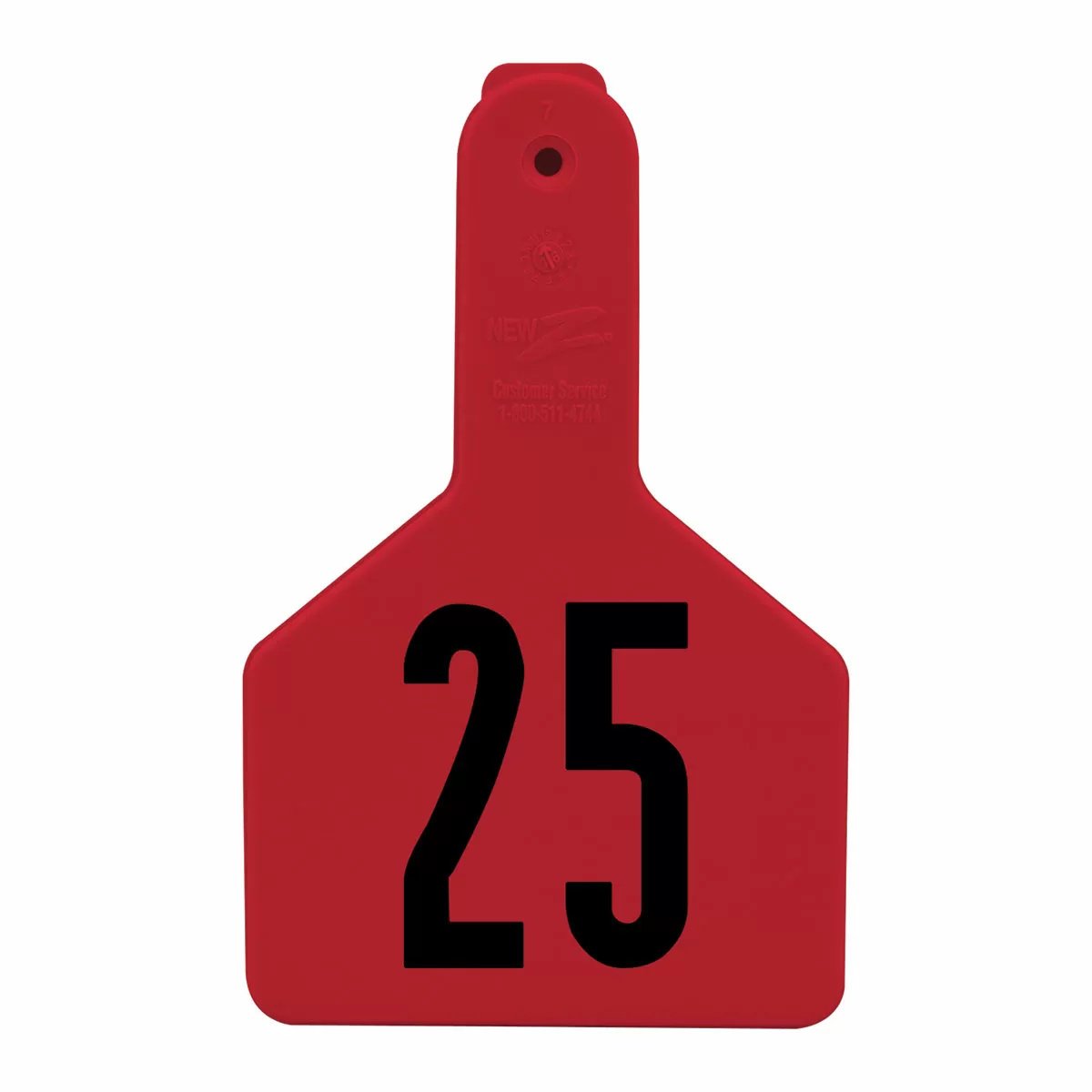 Z Tags® Numbered Long - Neck Calf Ear Tag - No - Snag Tags® - 25/Bag - QC Supply - 