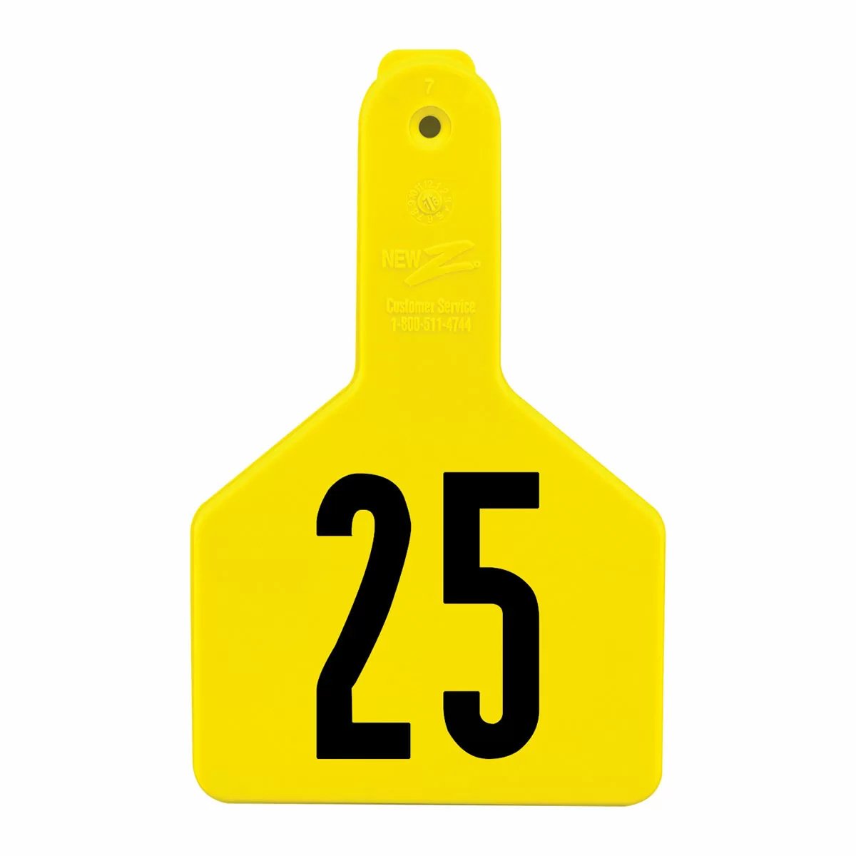 Z Tags® Numbered Long - Neck Calf Ear Tag - No - Snag Tags® - 25/Bag - QC Supply - 