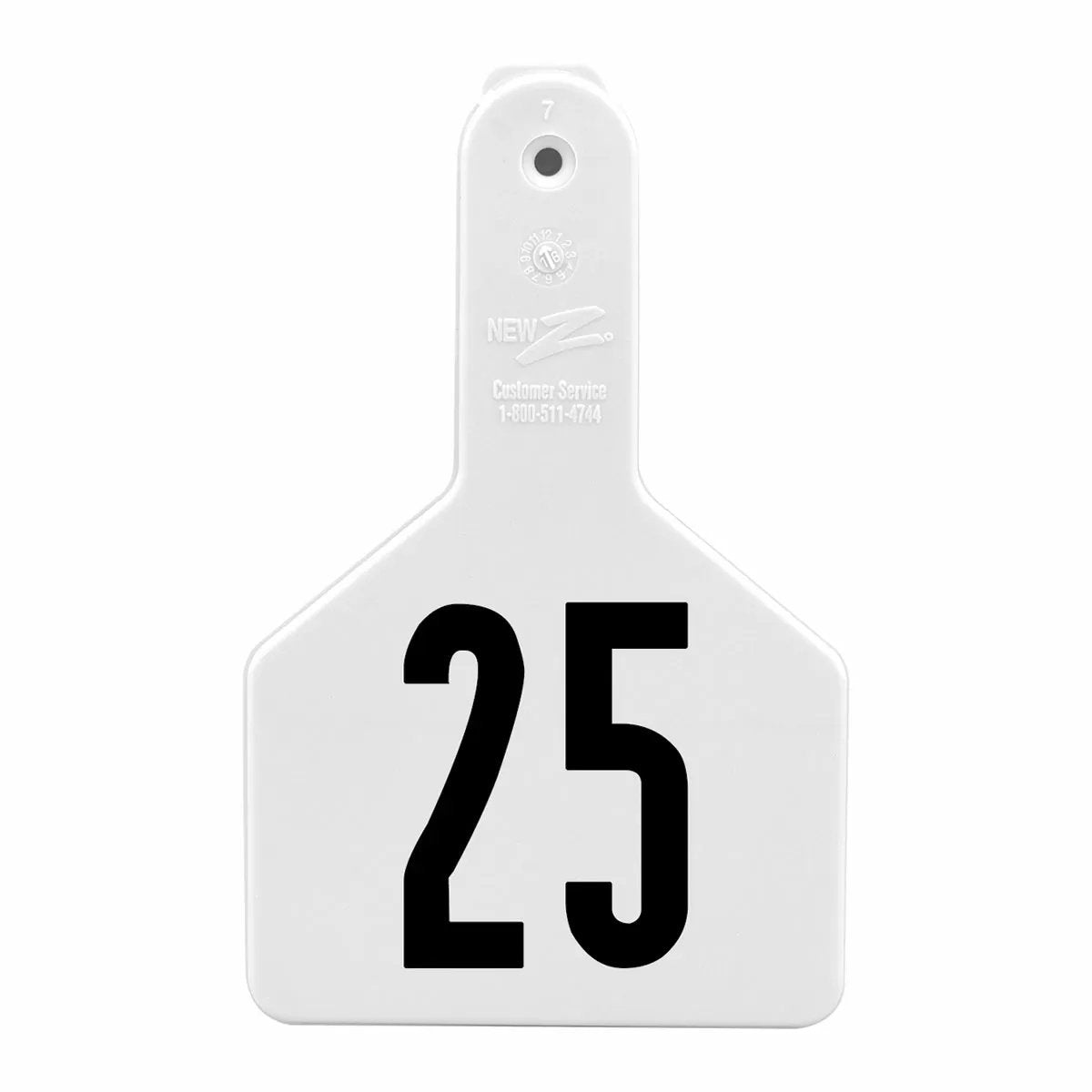 Z Tags® Numbered Long - Neck Calf Ear Tag - No - Snag Tags® - 25/Bag - QC Supply - 