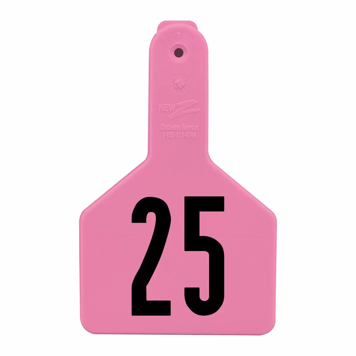 Z Tags® Numbered Long - Neck Calf Ear Tag - No - Snag Tags® - 25/Bag - QC Supply - 