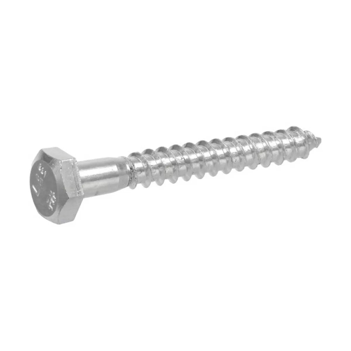 Zinc Hex Lag Screw - 3/8" x 3 1/2" - QC Supply - 
