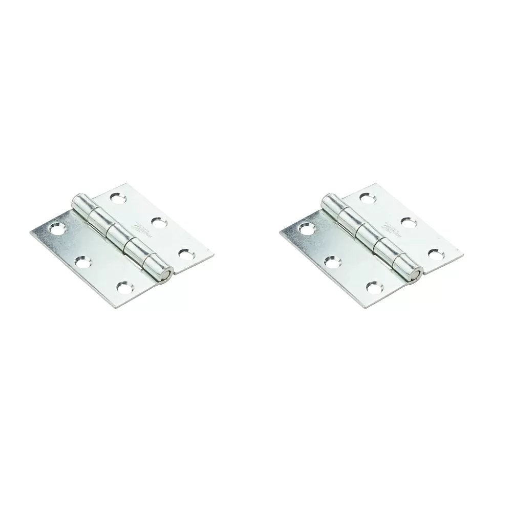 Zinc - Plated Removable Pin Broad Hinges - 2 1/2" - QC Supply - 