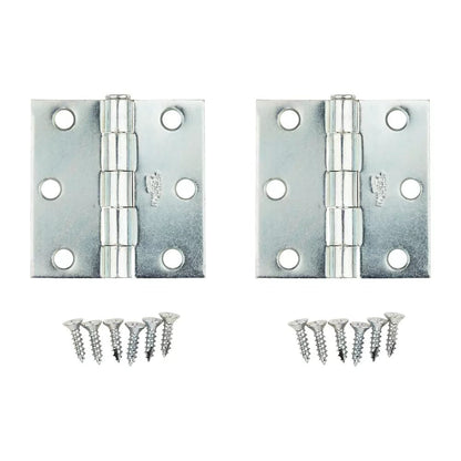Zinc - Plated Removable Pin Broad Hinges - 2 1/2" - QC Supply - 