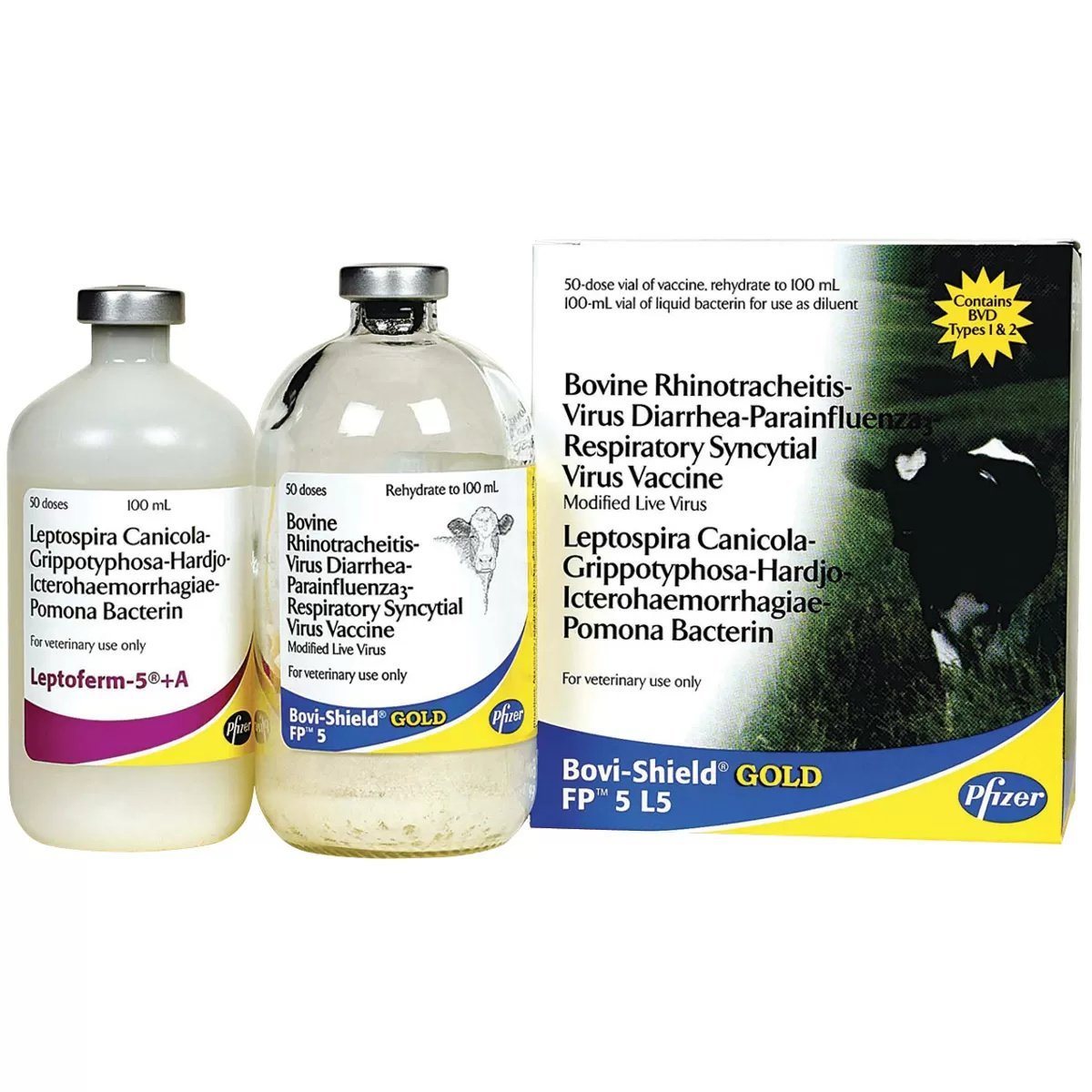 Zoetis Bovi - Shield® Gold FP™ 5 L5 - 50 Dose - QC Supply - 