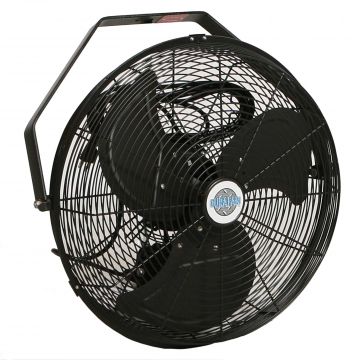 18 Durafan Indoor Outdoor Wall Mount Fan Non Oscillating Black Qc Supply - Outdoor Wall Fans Waterproof