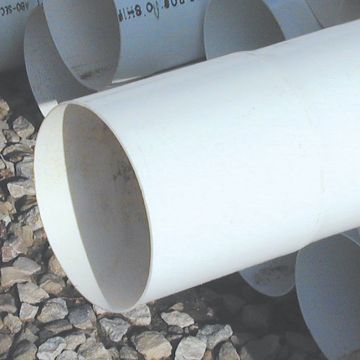 8 inch x 10' PVC 50 lb. Duct Pipe