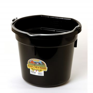 DuraFlex® Plastic Flat Back Bucket - 20 Quart - QC Supply