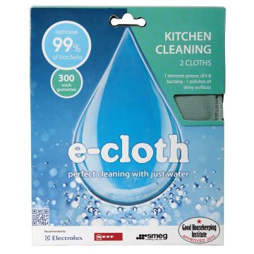 E-CLOTH STAINLESS STEEL CLEANING PACK Of 2 CLOTHS CHEMICAL FREE SSP 