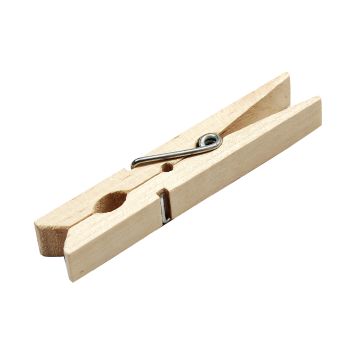 Spring Wooden Clothespins - 50 Pack - QC Supply