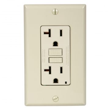 Wall Receptacles - 20 Amp - GFCI UL Listed - Shown with Wall Plate