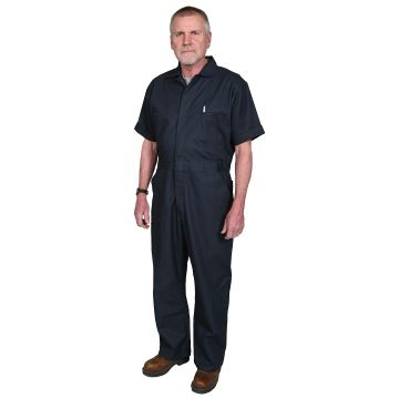Five Rock Poplin Short Sleeve Unlined Coveralls Relaxed Fit 