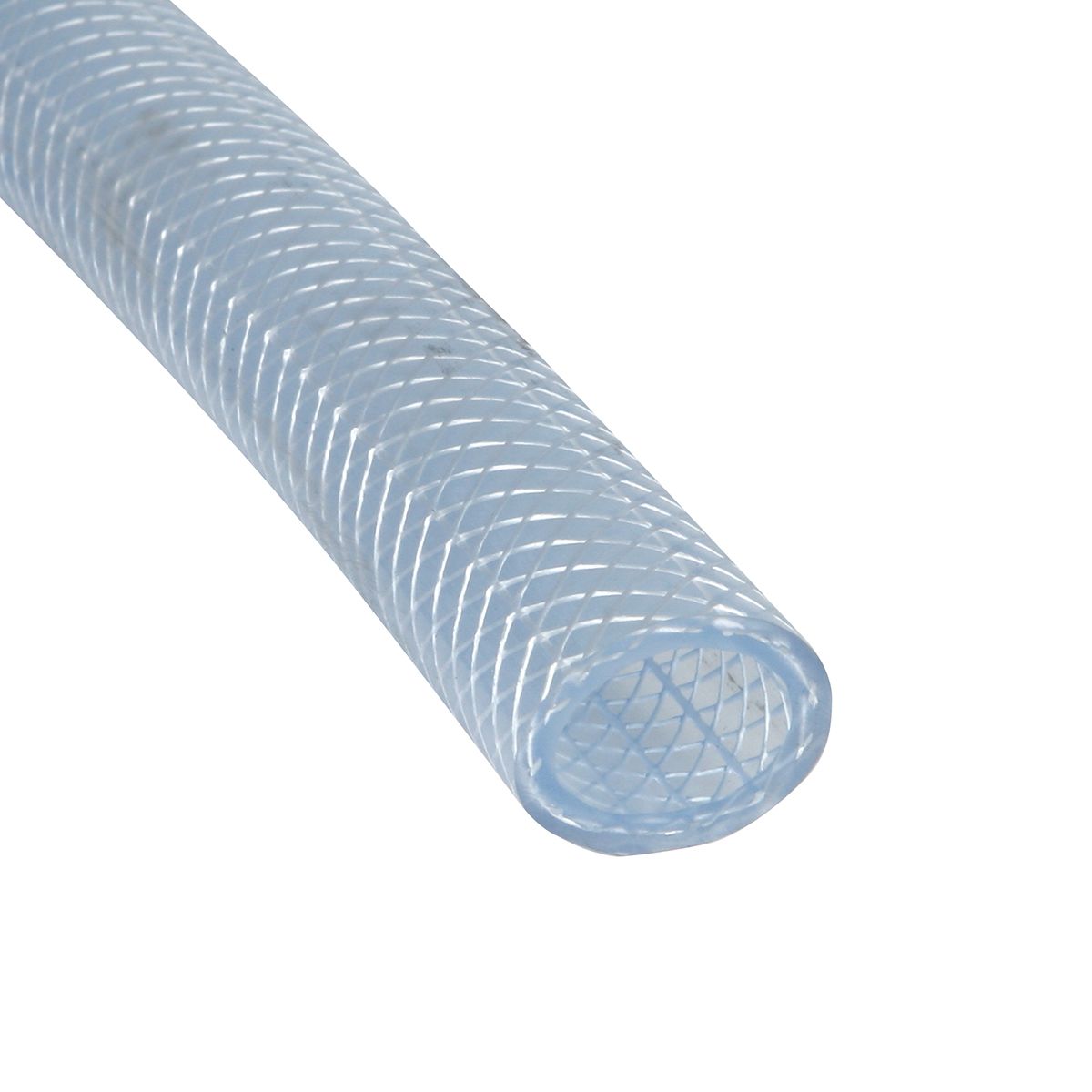 1.5" x 5' Flexible Industrial PVC Tubing Heavy Clear braided Hose" w barb adapt 