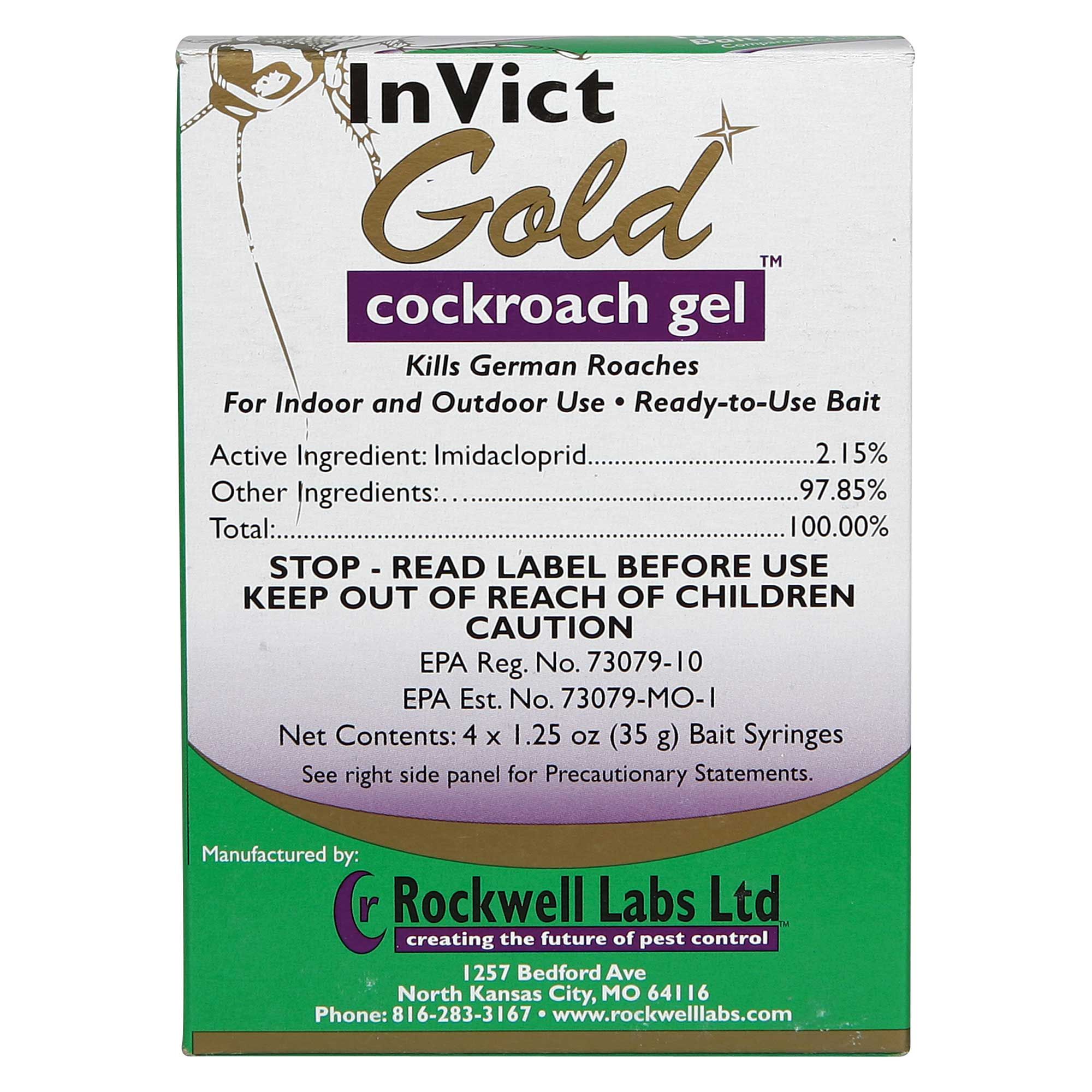 Invict Gold Details about   Rockwell Labs Cockroach Gel 4 35-Gram Tubes 4 Tubes 