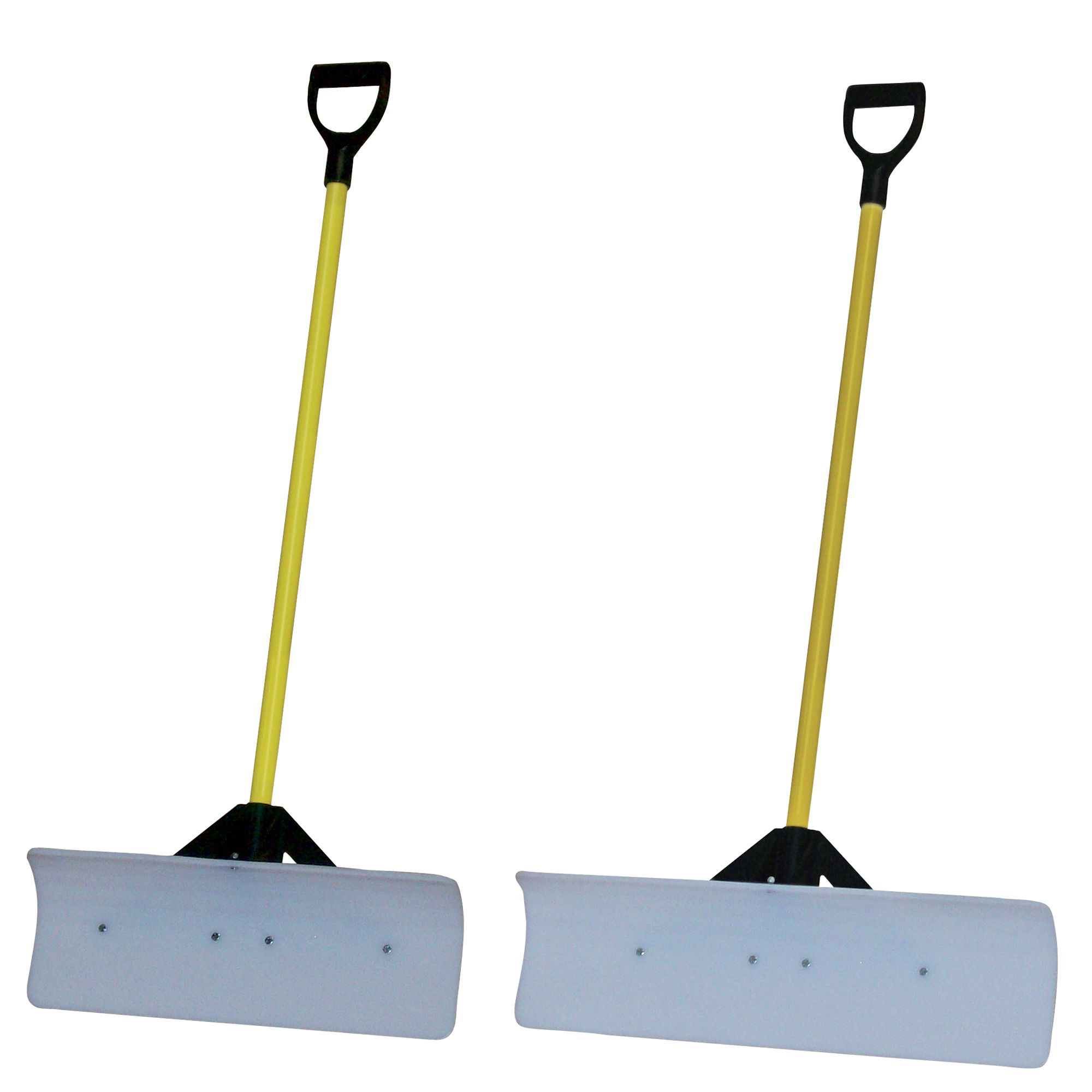 The 30 Snow Plow Shovel Pusher 50530 with D-Grip Style Fiberglass Handle 