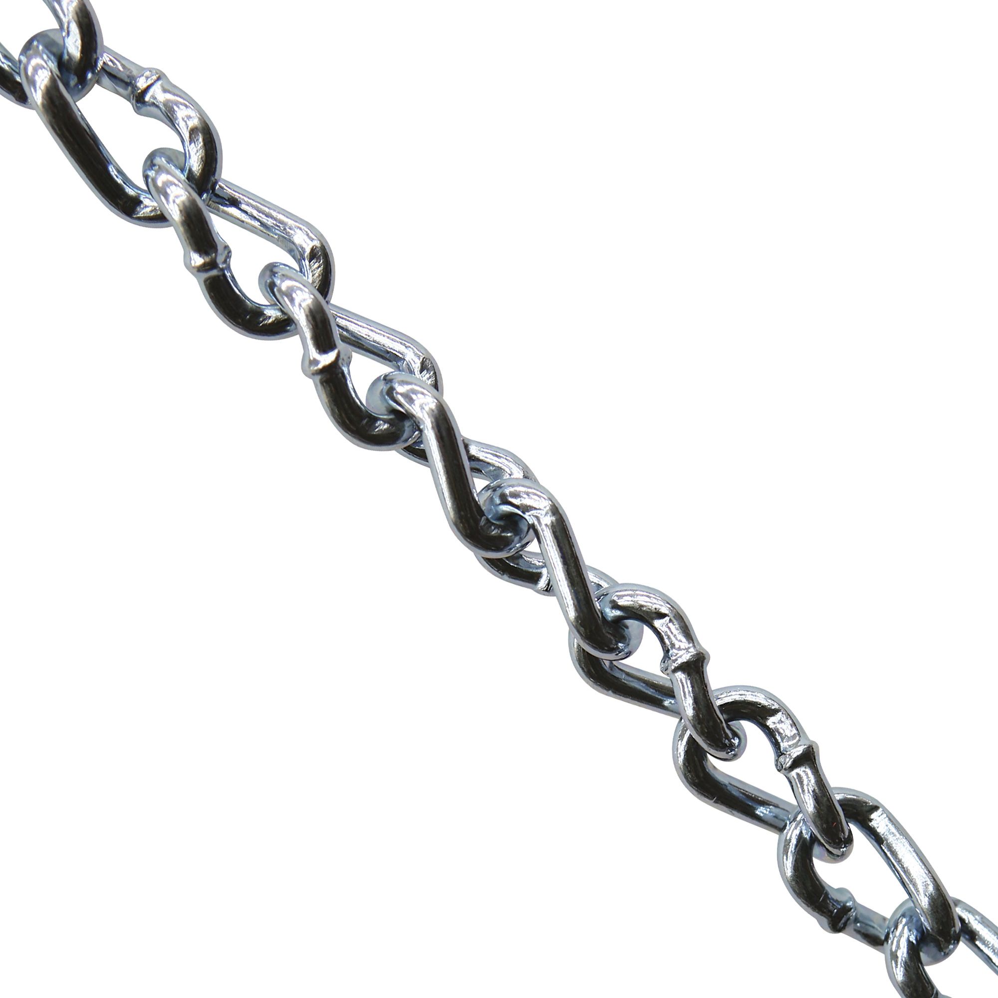 Expo A30001  Nickel Plated Twisted Chain 8 Links 1"x1.0m 