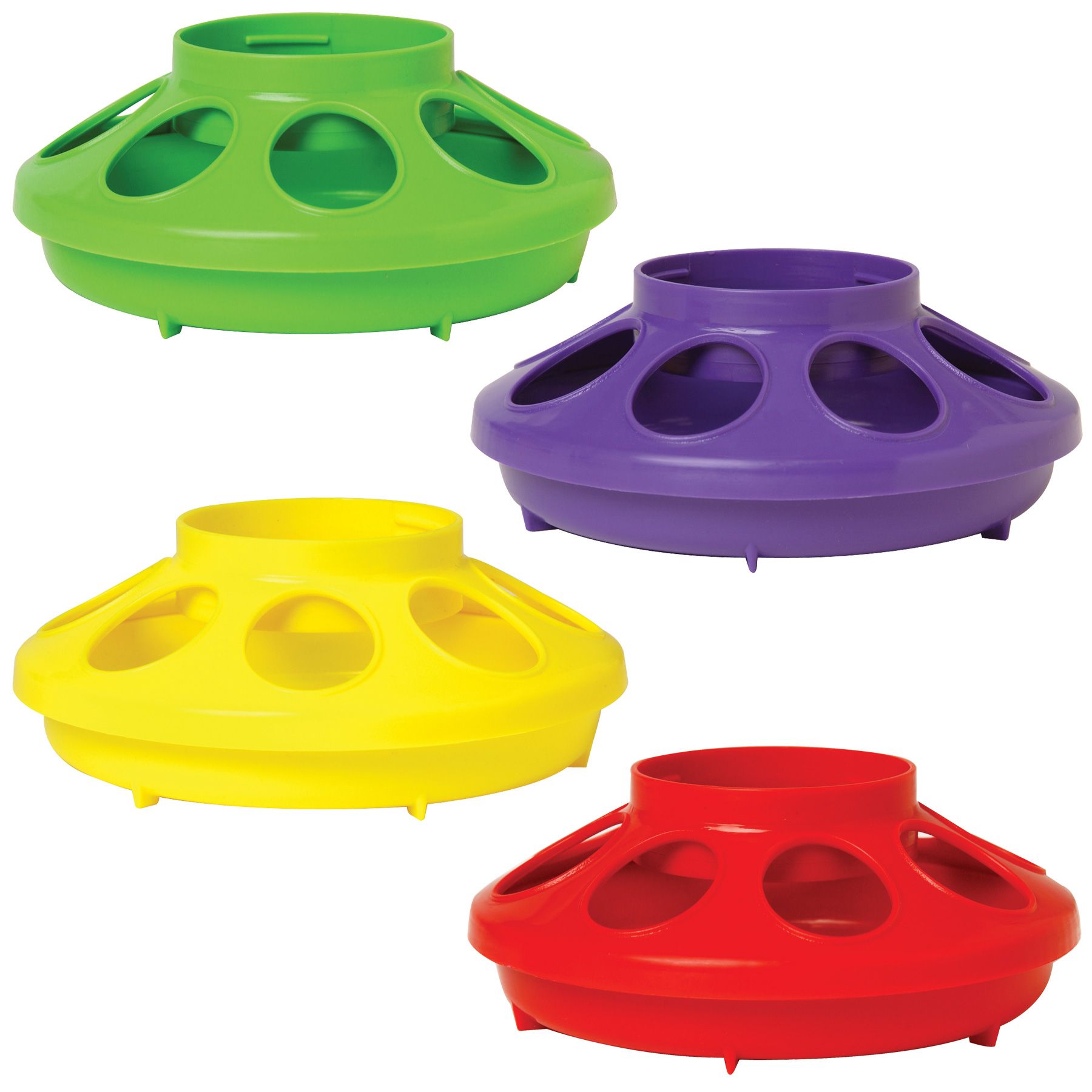 Little Giant Plastic Flip-Top Poultry Ground Feeder Yellow