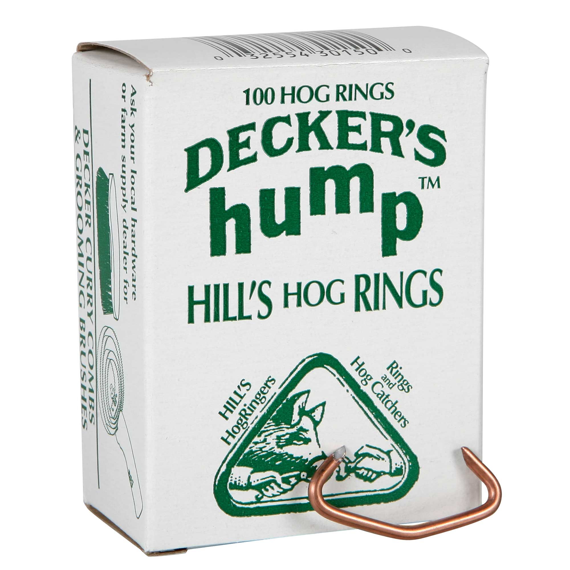 2-100 Pack Decker's Hump Hill's Shoat Rings Copper Coated Hog Ring No 