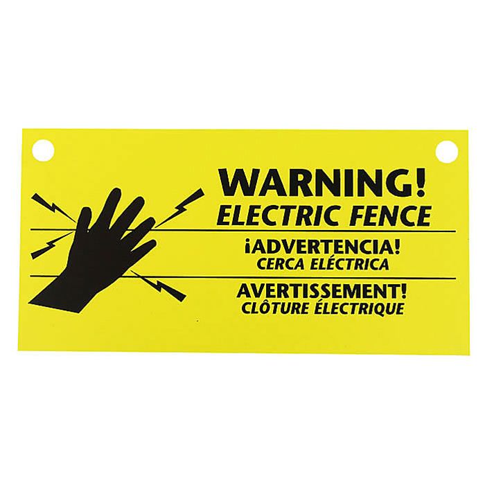8 Pieces Electric Fence Warning Signs 10 x 4 Inch Plastic Electric Fence Safe 