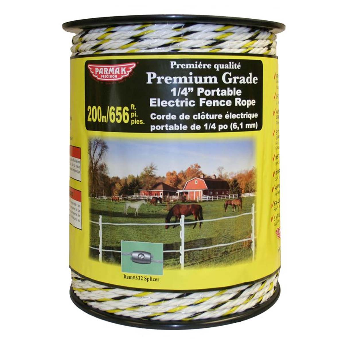 Parmak Electric Fence Rope - 1/4in - 656 ft