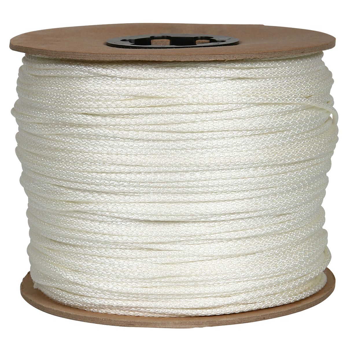 Solid Braid Polyester rope spool .White US made. 1/8" x 1000 ft High Quality 
