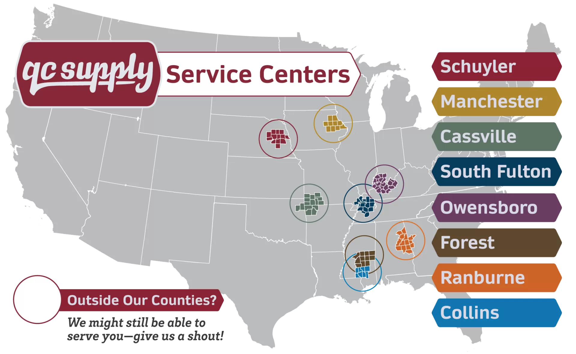 QC Service Locations Map